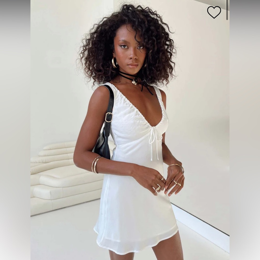 Princess Polly White Mini Slip Dress